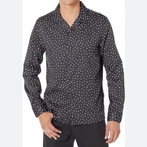 Armani Exchange Men's Sz XL Slim Logo Woven Shirt Black